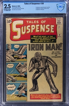 1963 Marvel Comics "Tales of Suspense" #39 (First Appearance and Origin Of Iron man)  - CBCS 2.5 Off-White White Pages